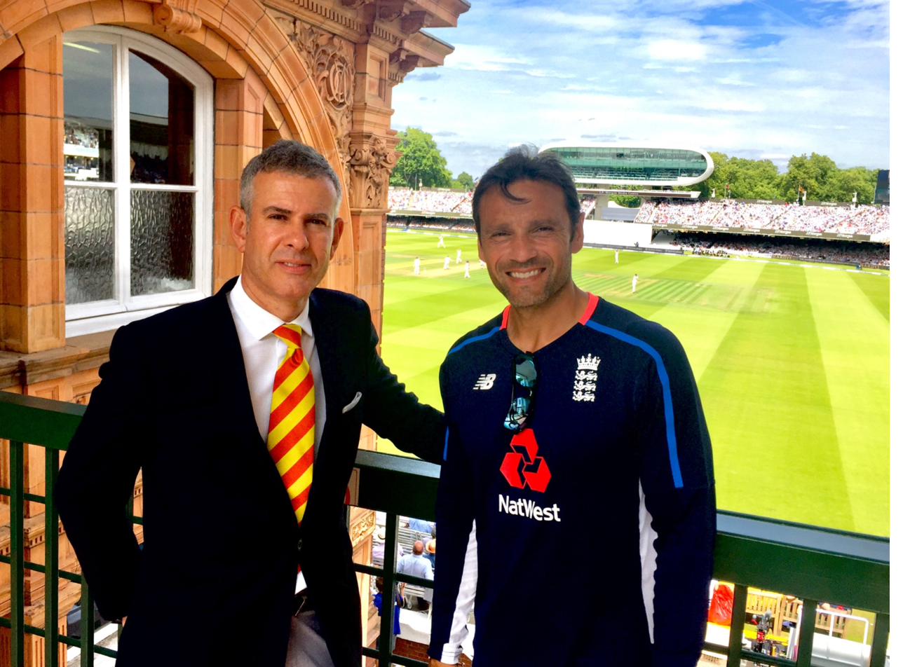 Jason Moore and Mark Ramprakash at Lord's Cricket Ground